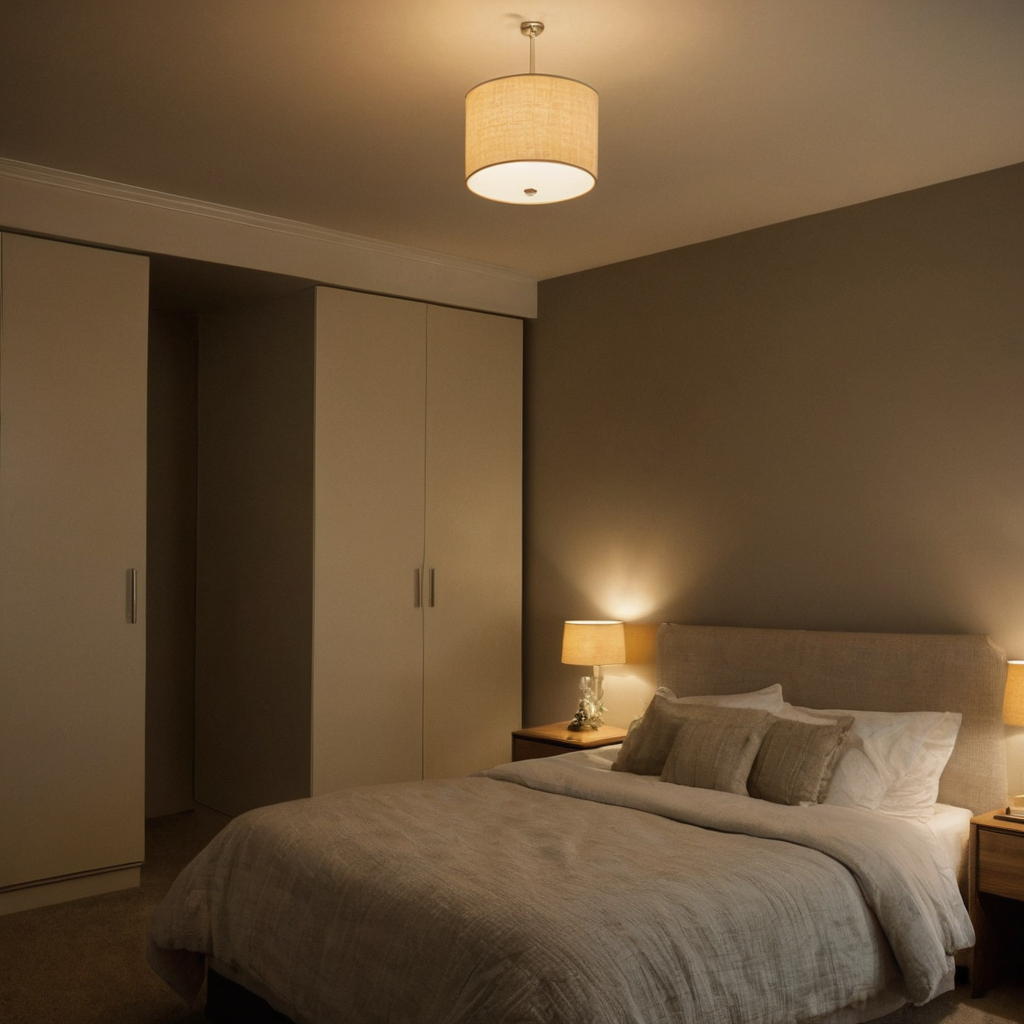 A bedroom needs separate ambient, bedside, wardrobe, and task lighting layers editorial visual